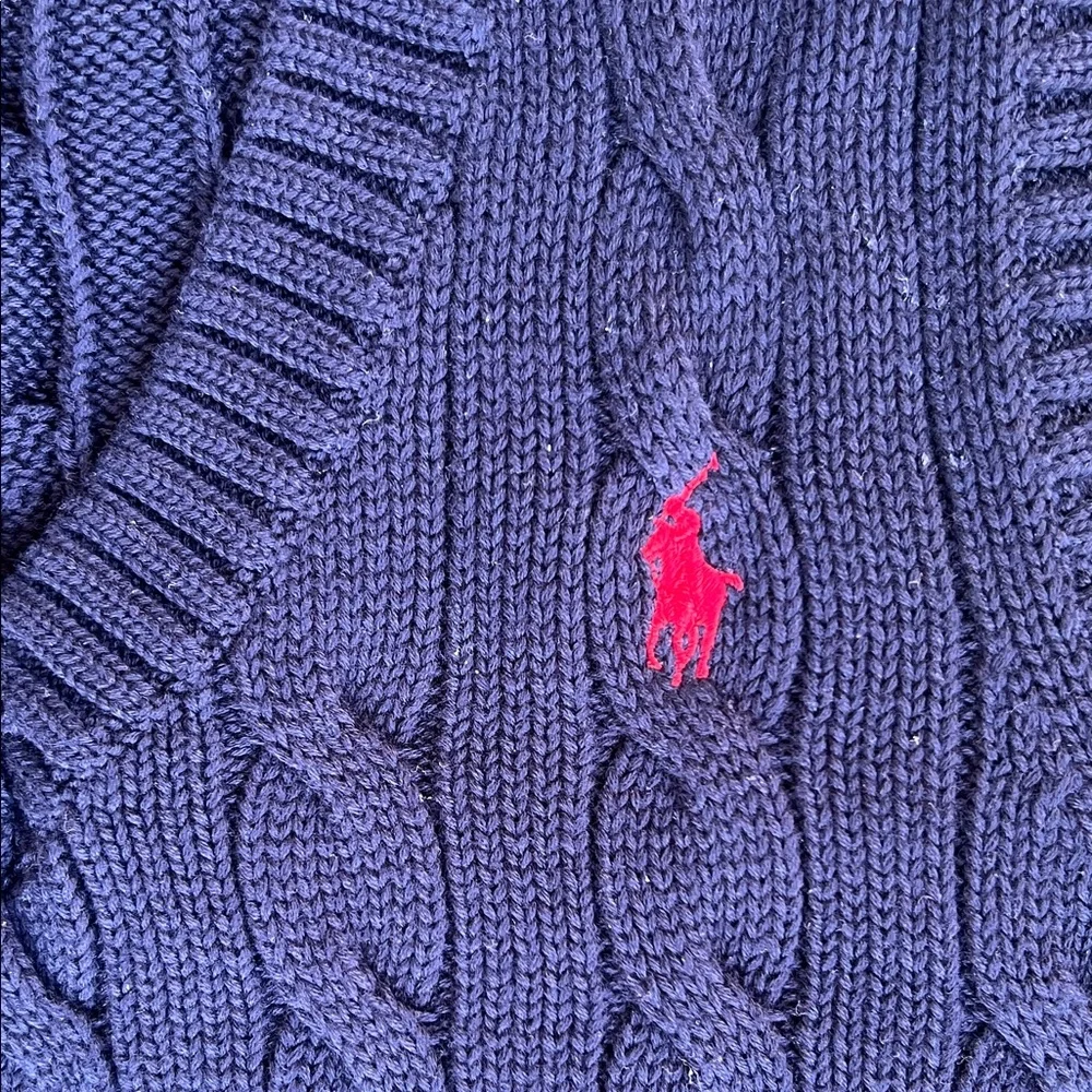 Polo by Ralph Lauren Dark Blue V-Neck Sweater Vest - Picture 3 of 5